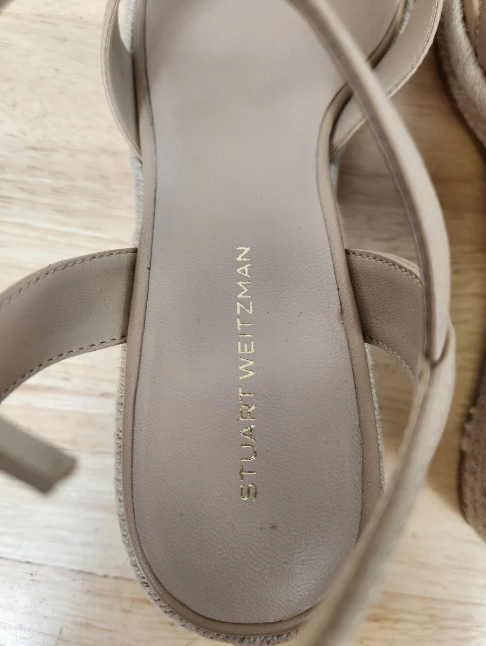 Stuart Weitzman Dayna Suede Espadrille Wedge Size 9